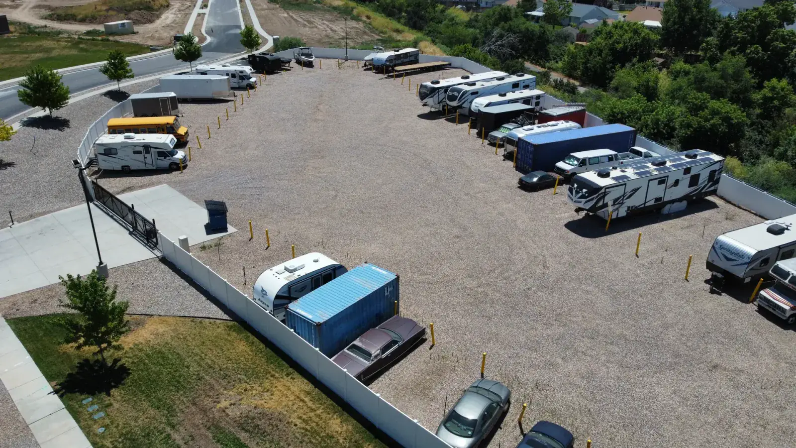 Layton Crossing Boat & RV storage drone aerial