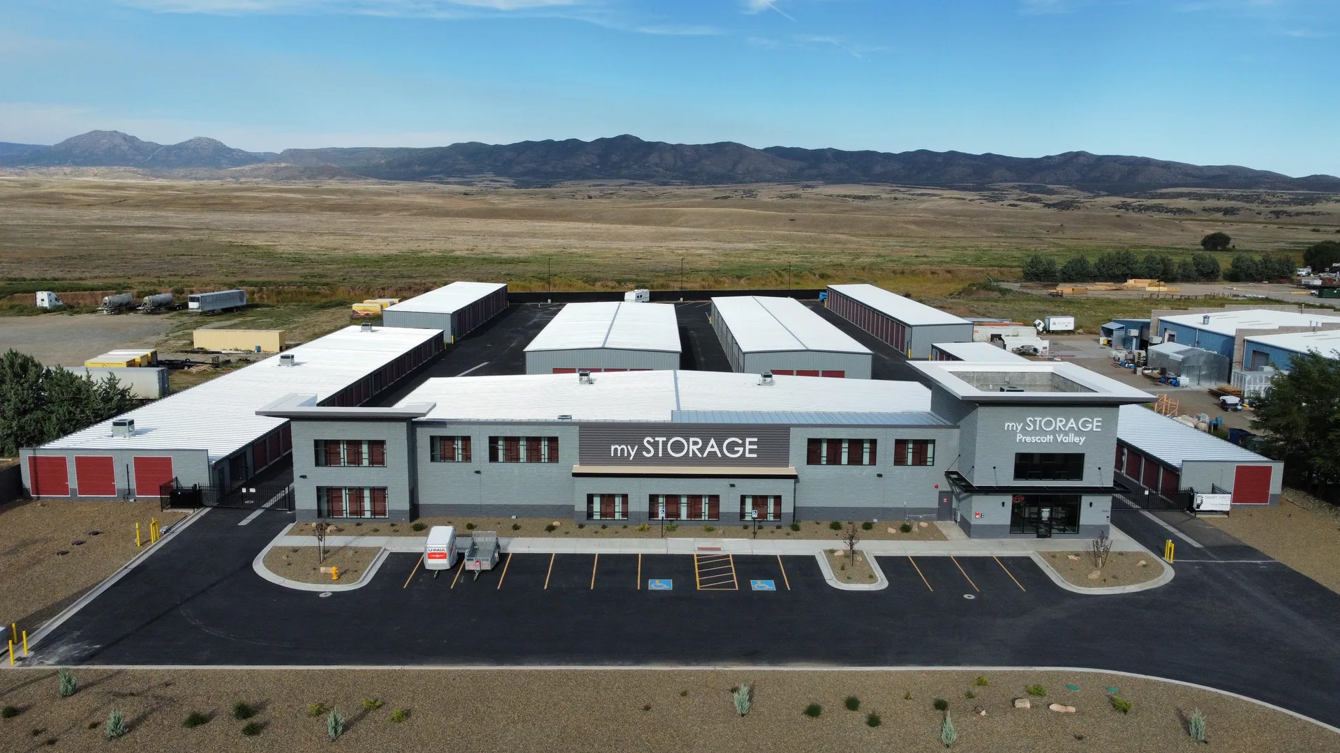 My Storage Prescott Valley wide aerial with mountain panorama